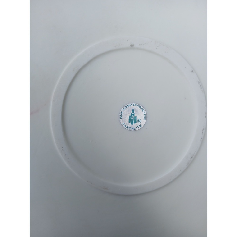 Vintage White Fairy Garden Bowl Floral Dragonfly Resin Planter Trinket Dish - Picture 10 of 10